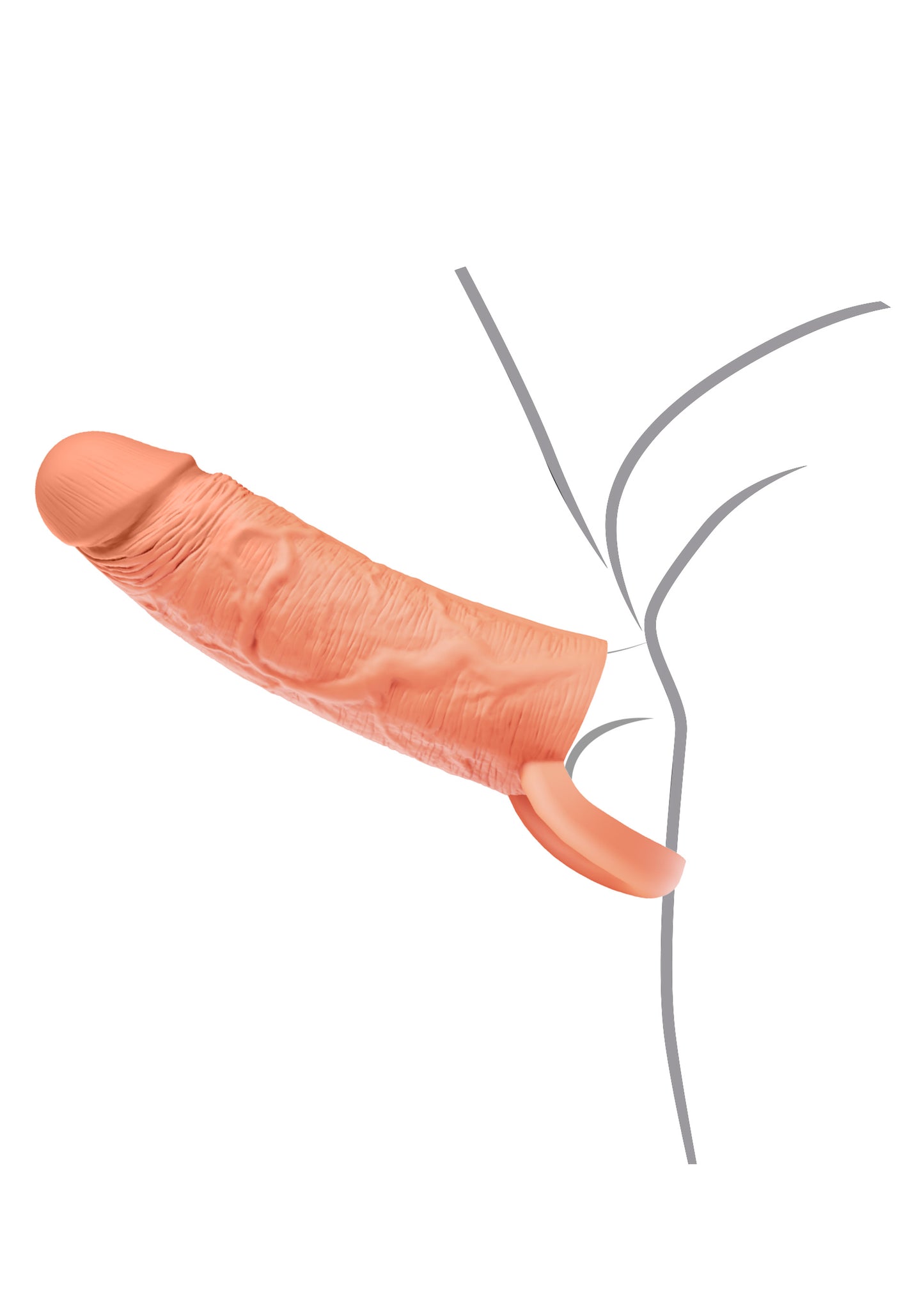 Penis Sleeve Liquid Silicone Ring 15 cm