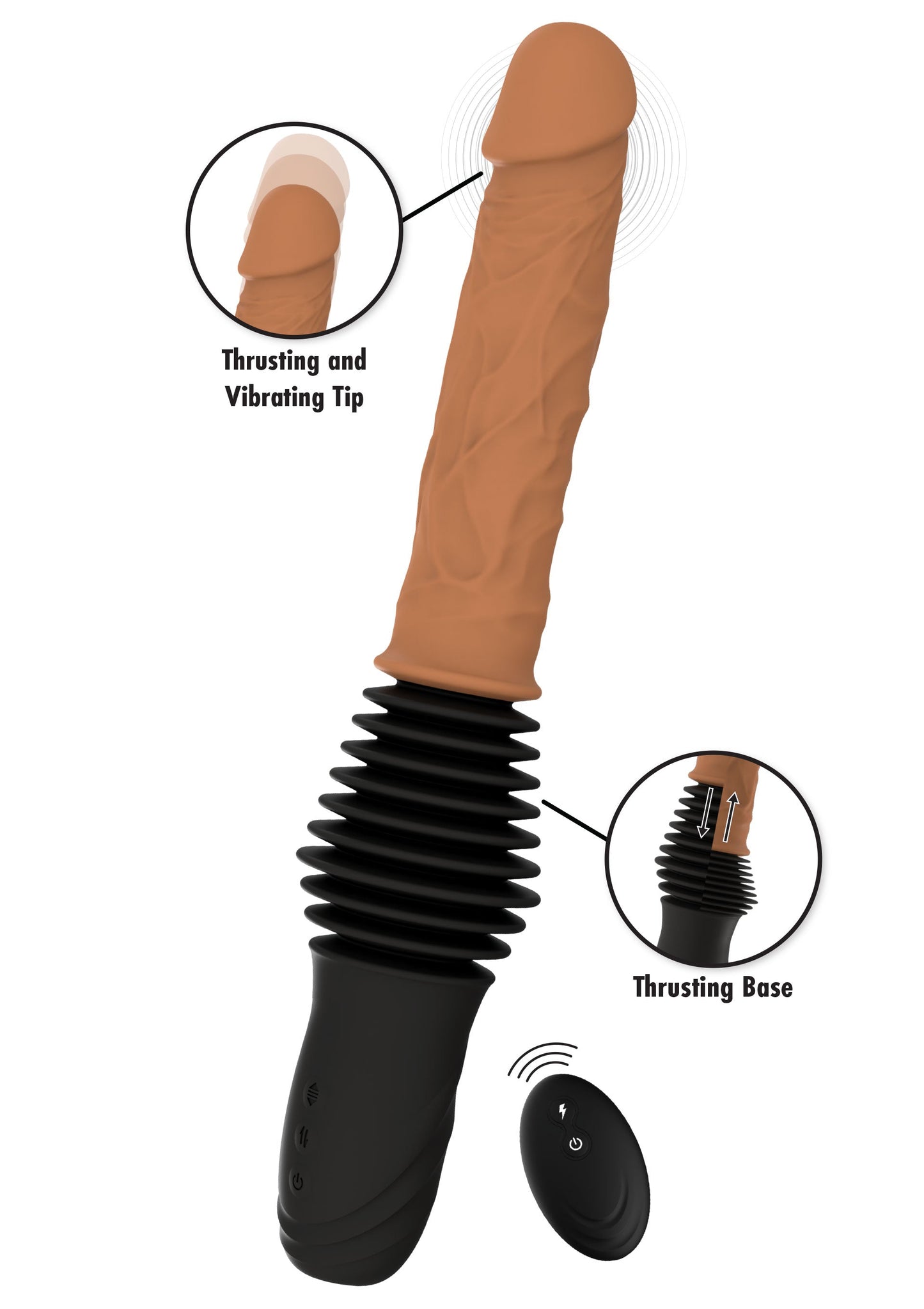 Realistic Double Thrusting Vibrator