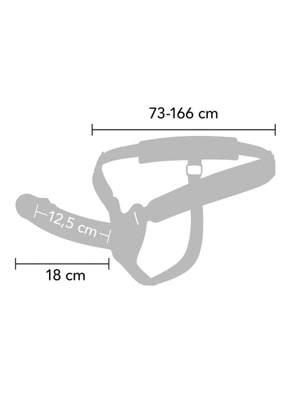 Hollow Penis Strapon Silicone 18 cm