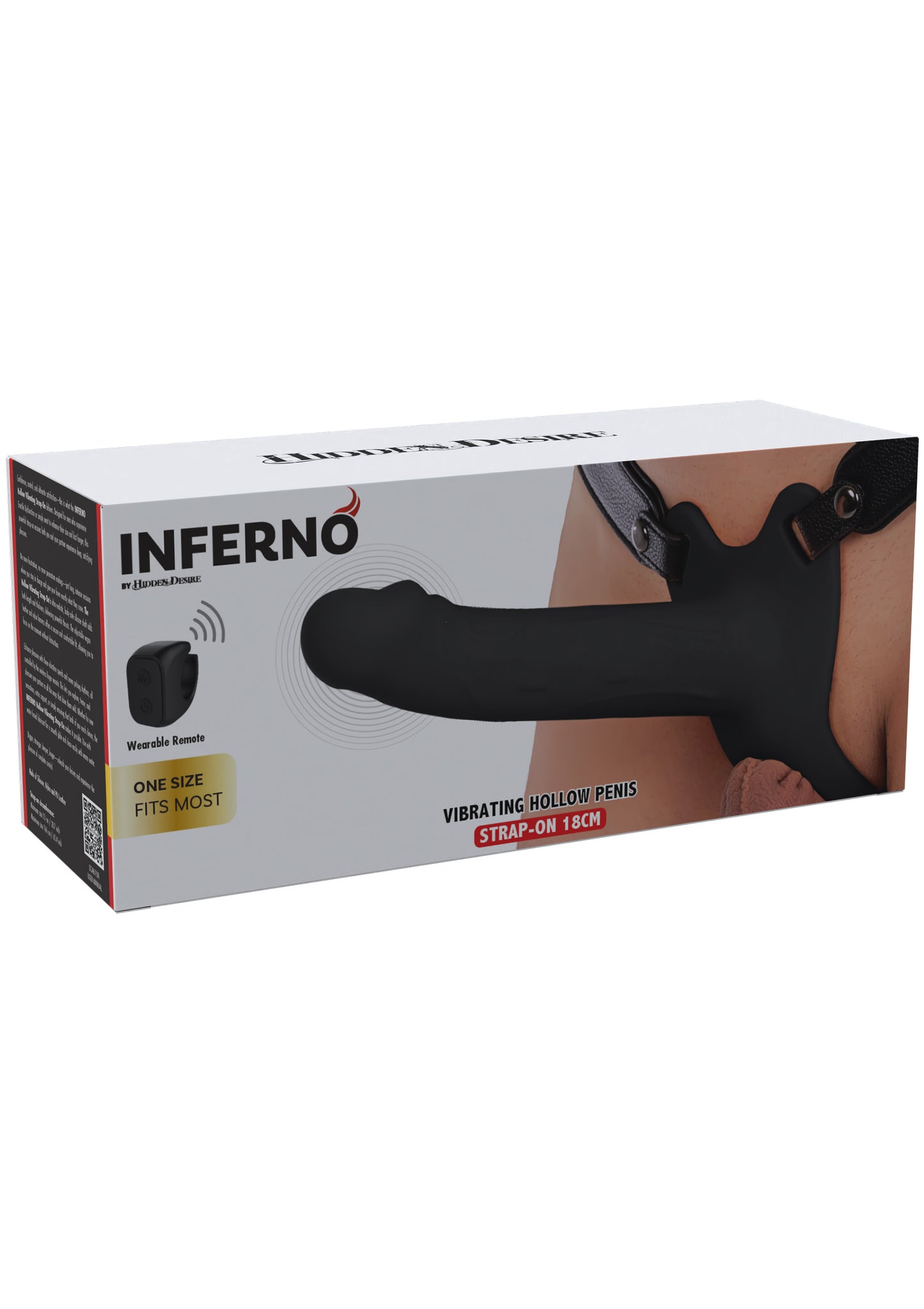 Hollow Penis Strapon Vibrating Silicone 18 cm