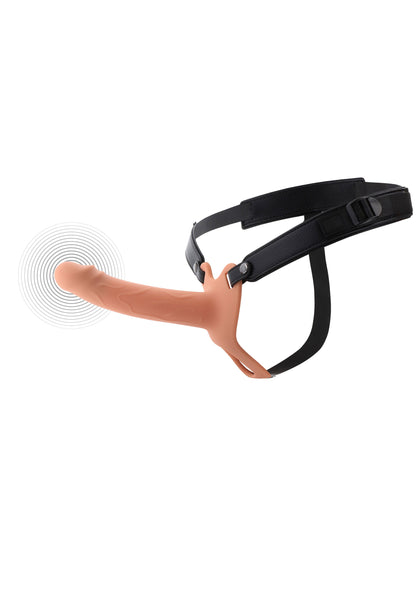 Hollow Penis Strapon Vibrating Silicone 18 cm