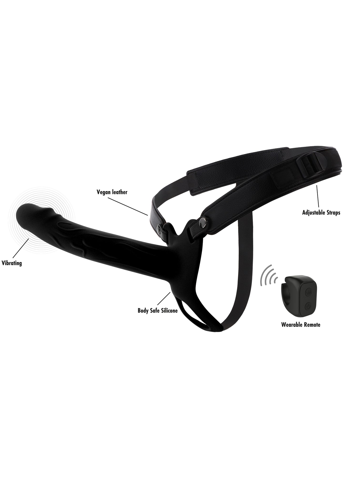 Hollow Penis Strapon Vibrating Silicone 20 cm