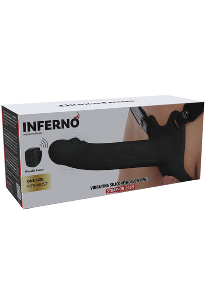 Hollow Penis Strapon Vibrating Silicone 20 cm