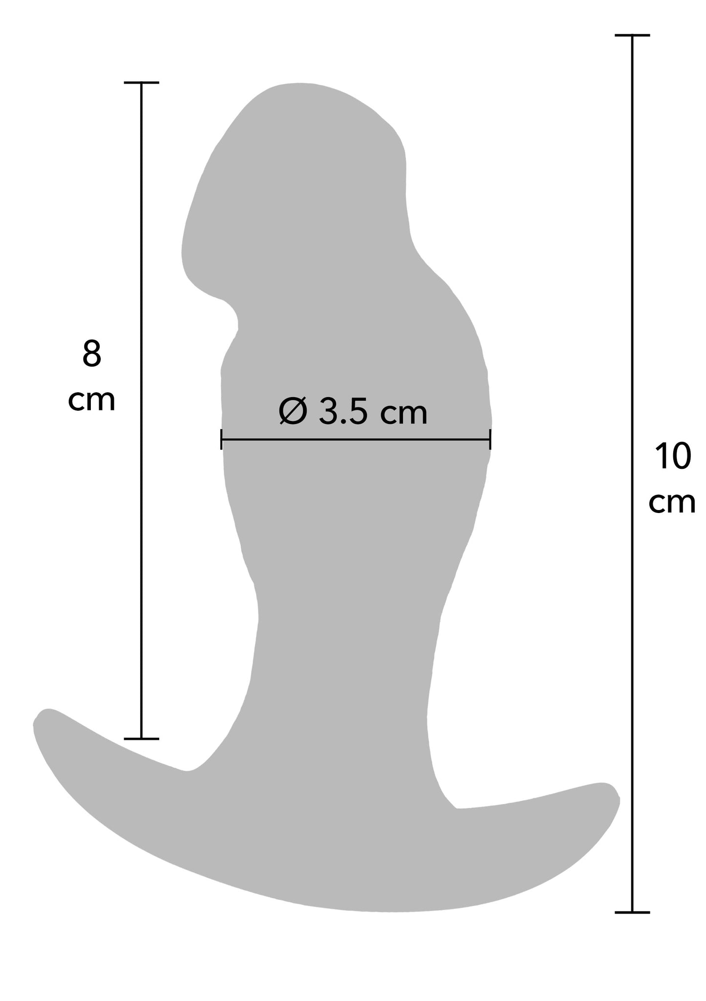Realistic Buttplug Liquid Silicone 10 cm