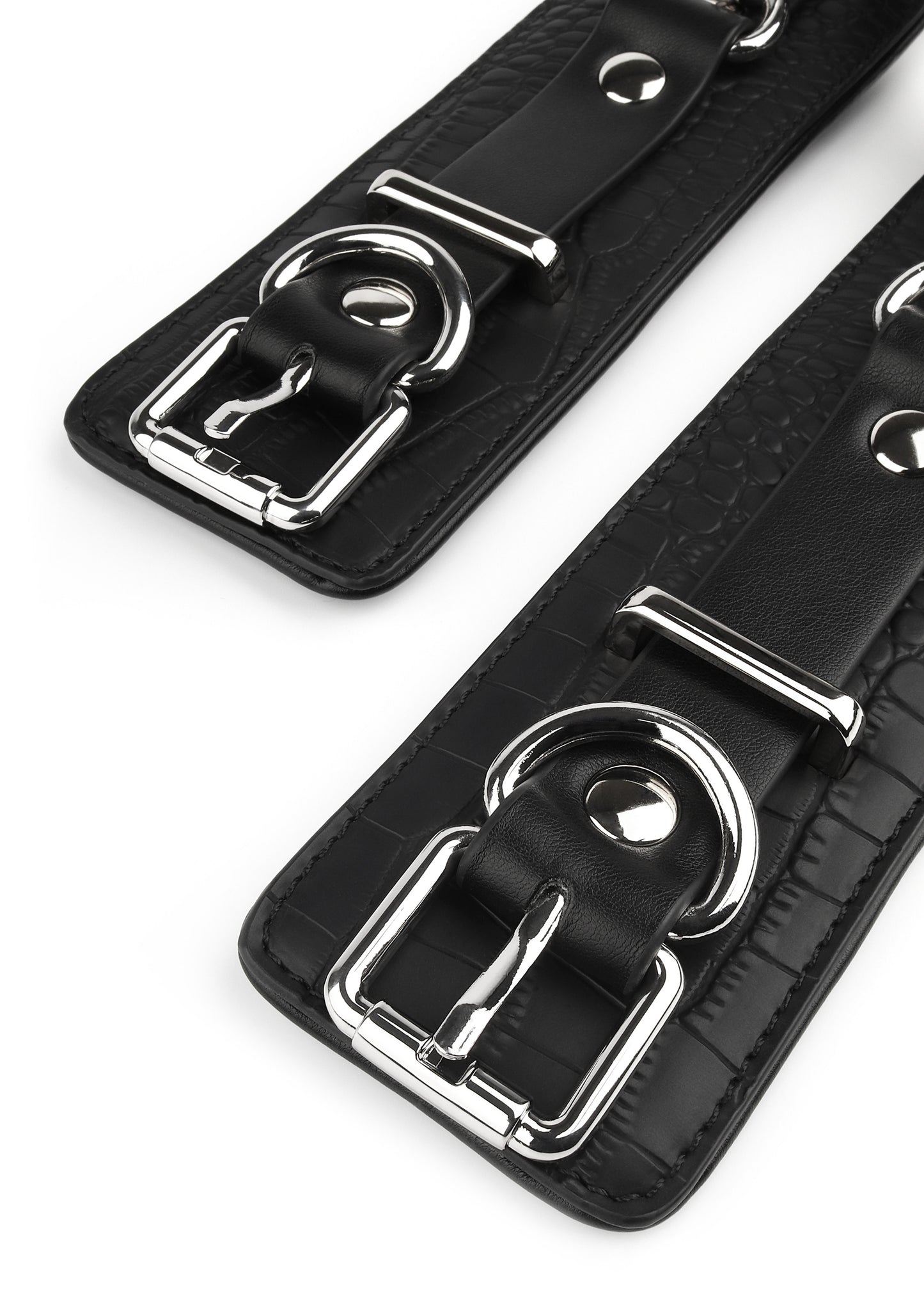 Croc-Embossed Wrist Cuffs