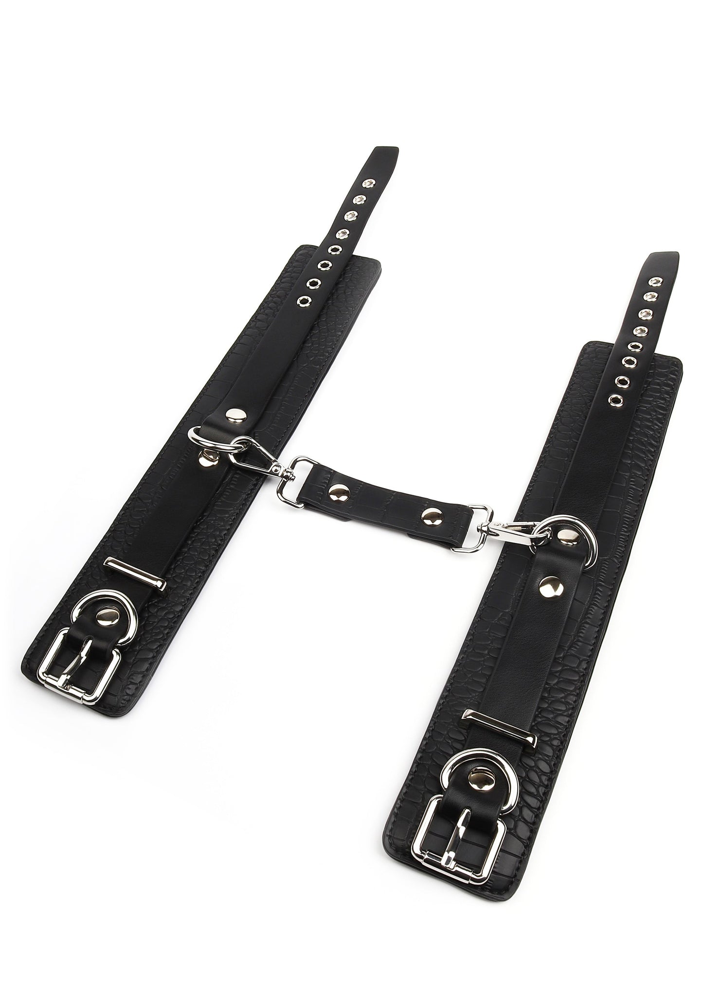 Croc-Embossed Ankle Cuffs