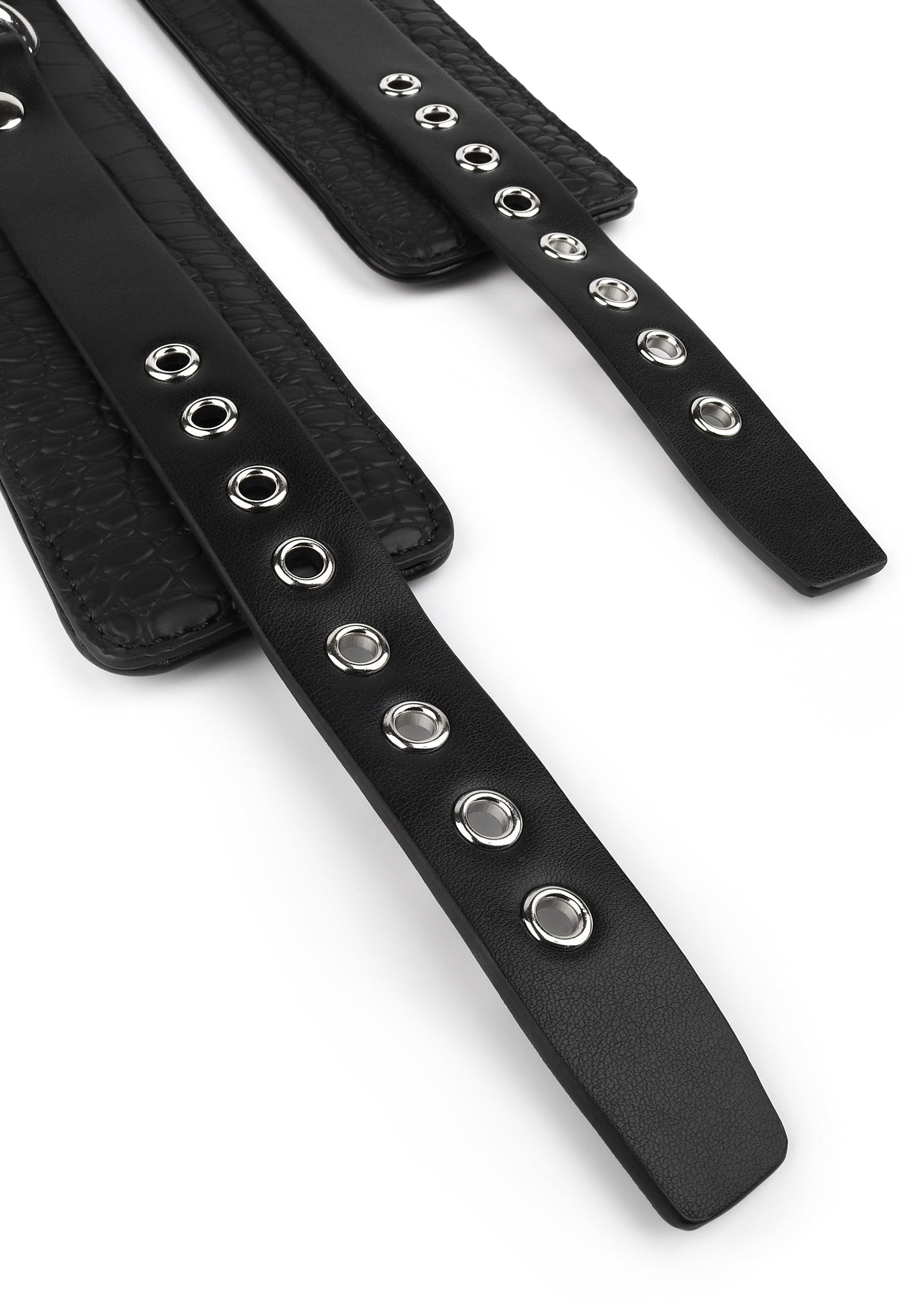 Croc-Embossed Ankle Cuffs