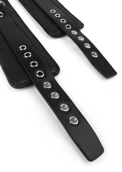 Croc-Embossed Ankle Cuffs
