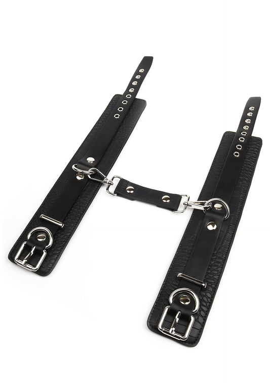 Croc-Embossed Ankle Cuffs