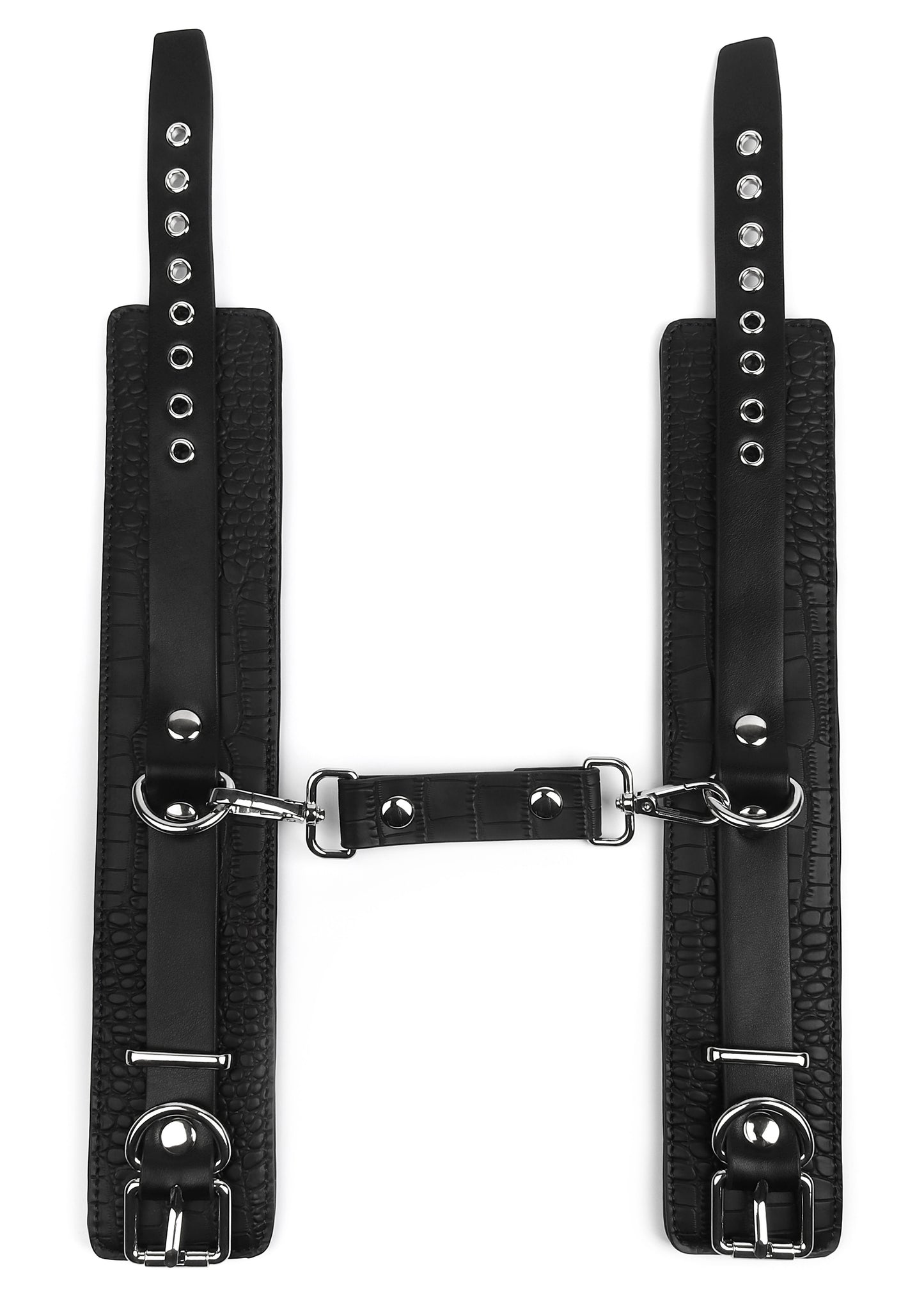 Croc-Embossed Ankle Cuffs