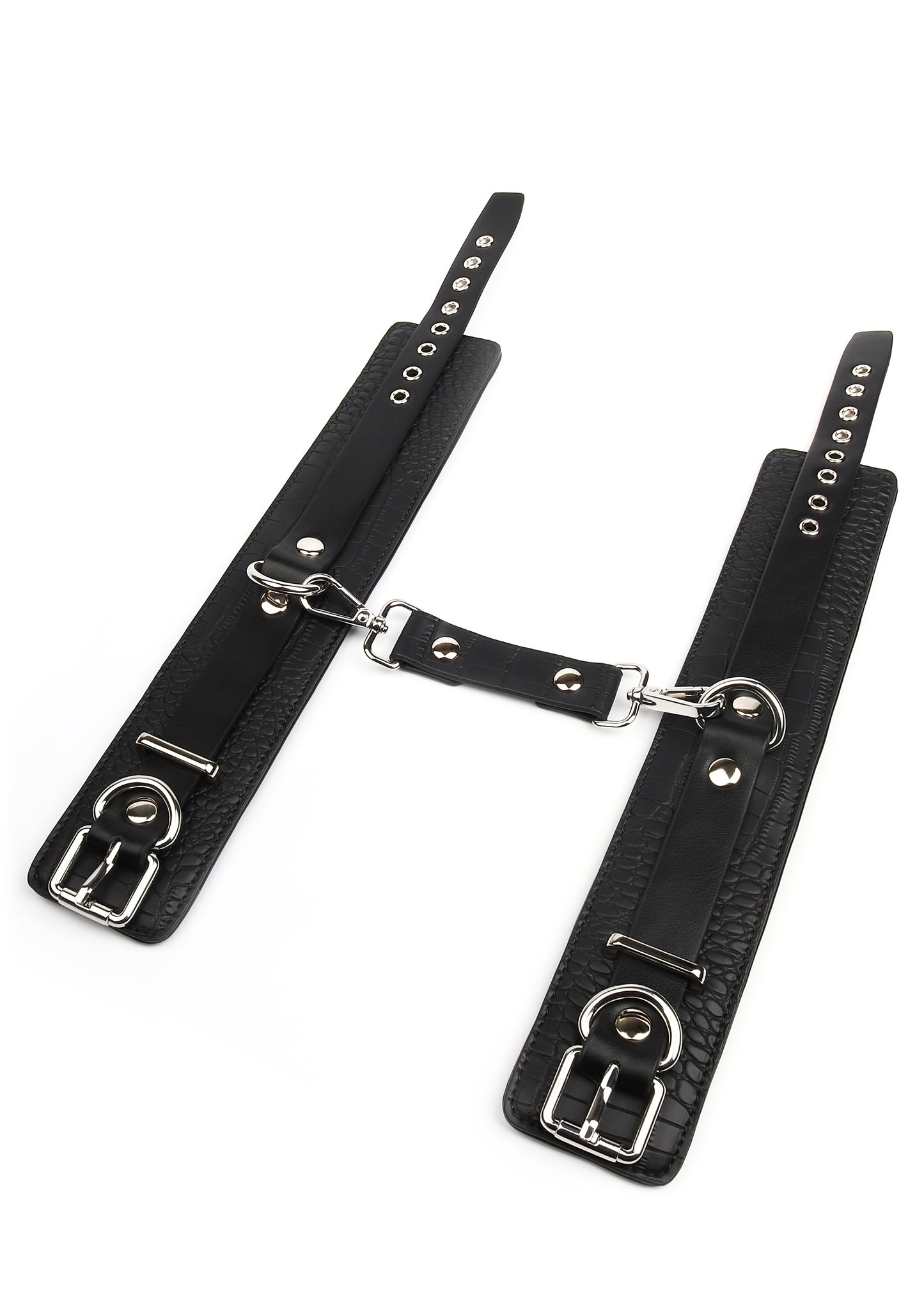 Croc-Embossed Ankle Cuffs