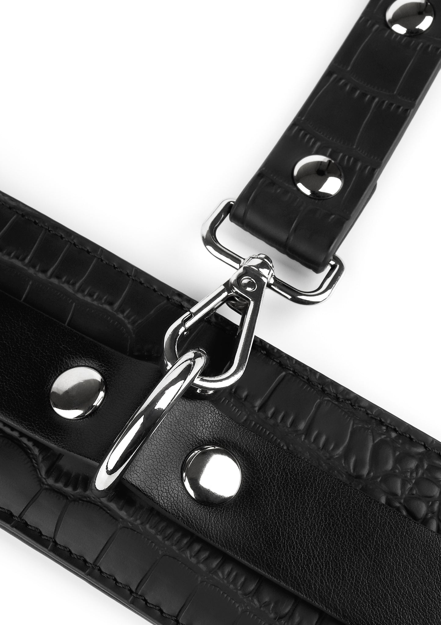Croc-Embossed Ankle Cuffs