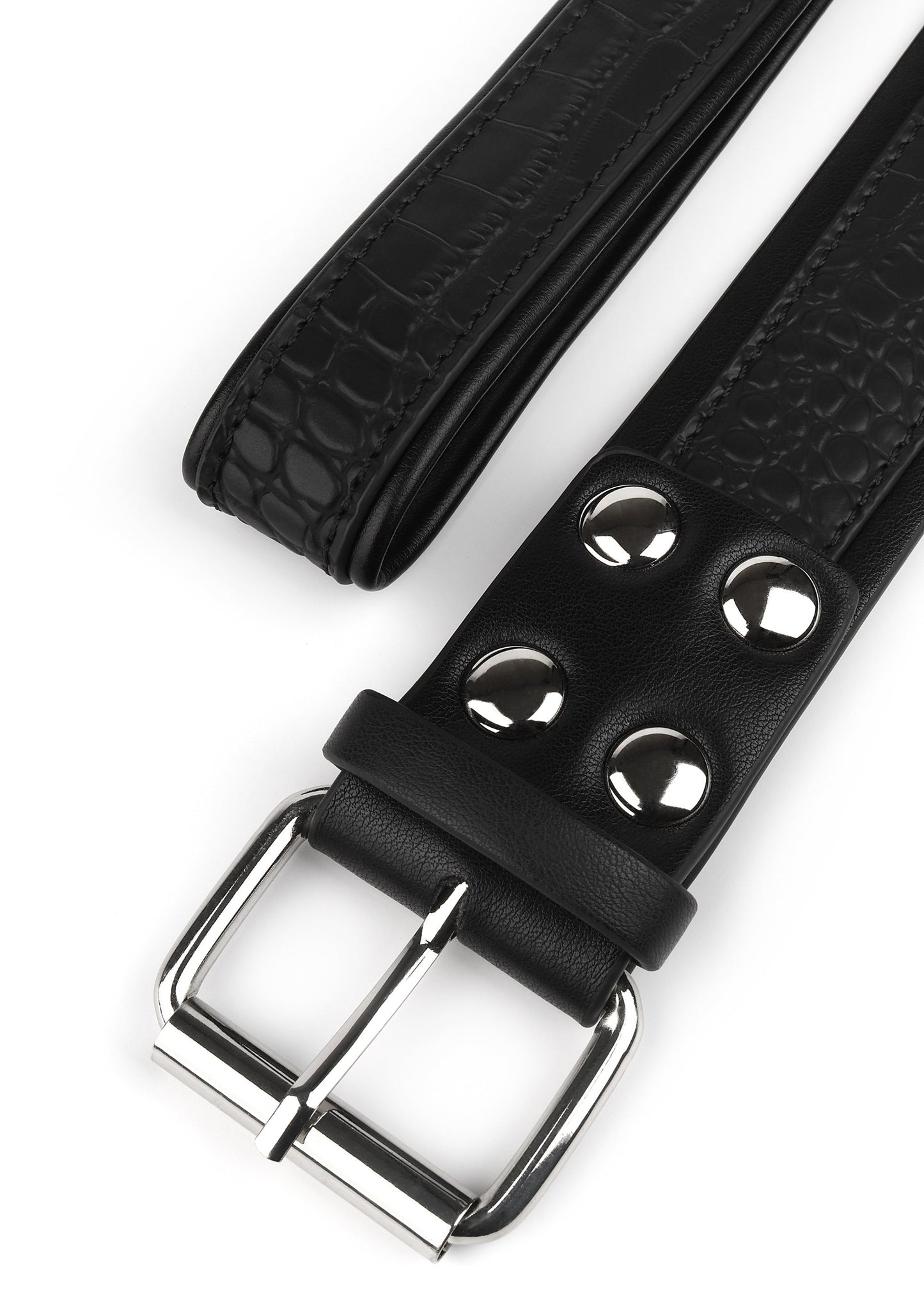Croc-Embossed Collar & Leash