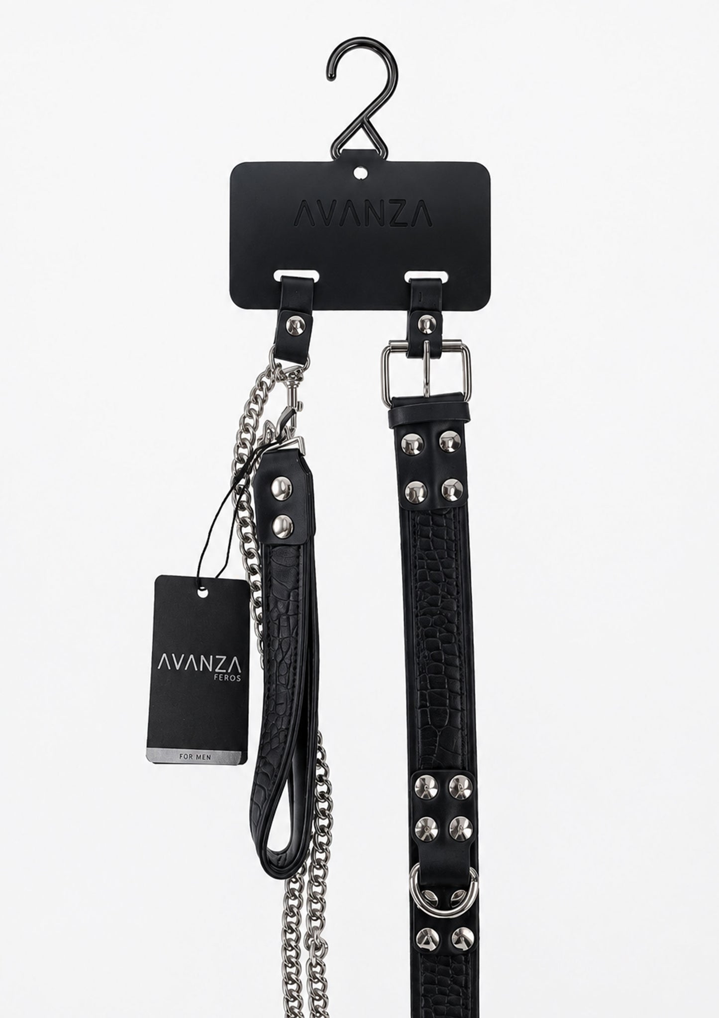 Croc-Embossed Collar & Leash