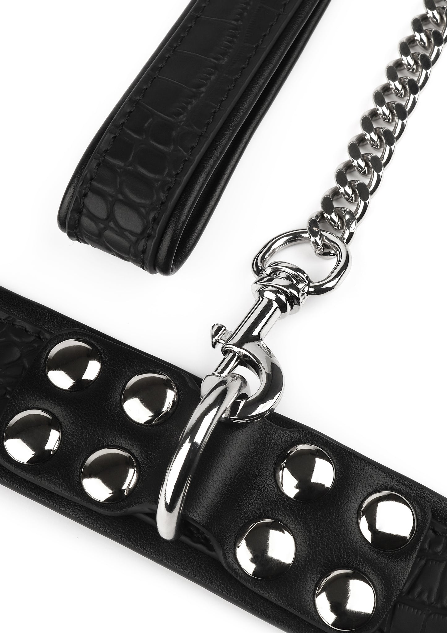 Croc-Embossed Collar & Leash