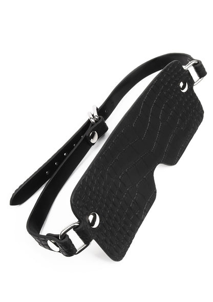 Croc-Embossed Blindfold