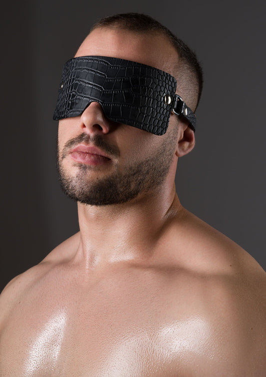 Croc-Embossed Blindfold