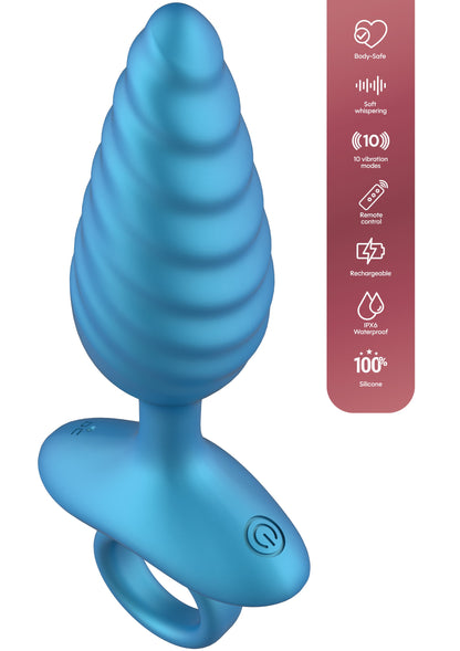 Ribbed Anal Plug Vibrating