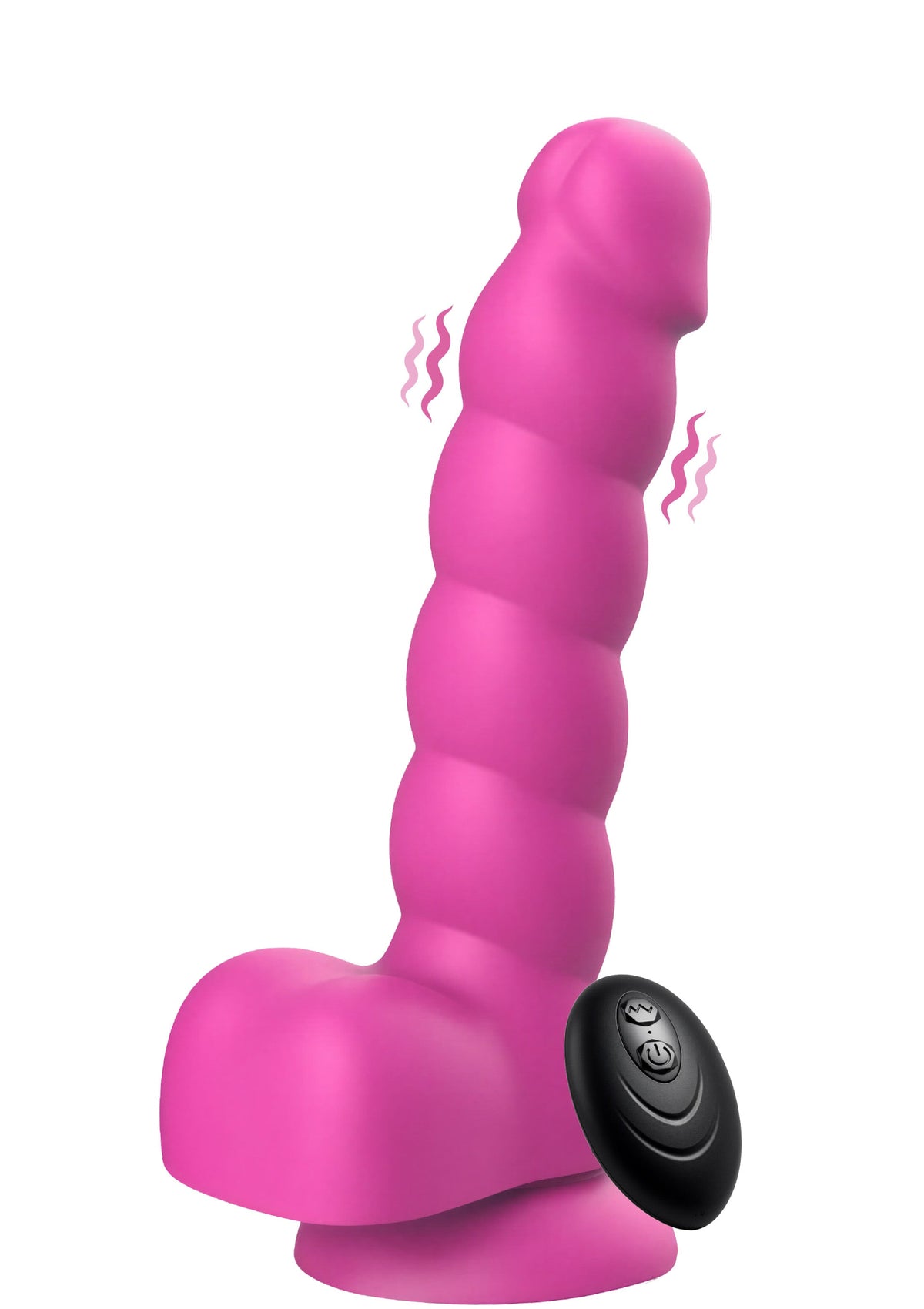 Spiral Tease Vibrating Dildo Silicone M