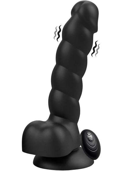 Spiral Tease Vibrating Dildo Silicone XL