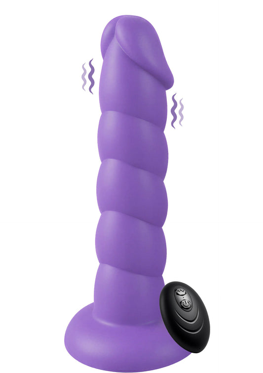 Spiral Tease Vibrating Dong Silicone L