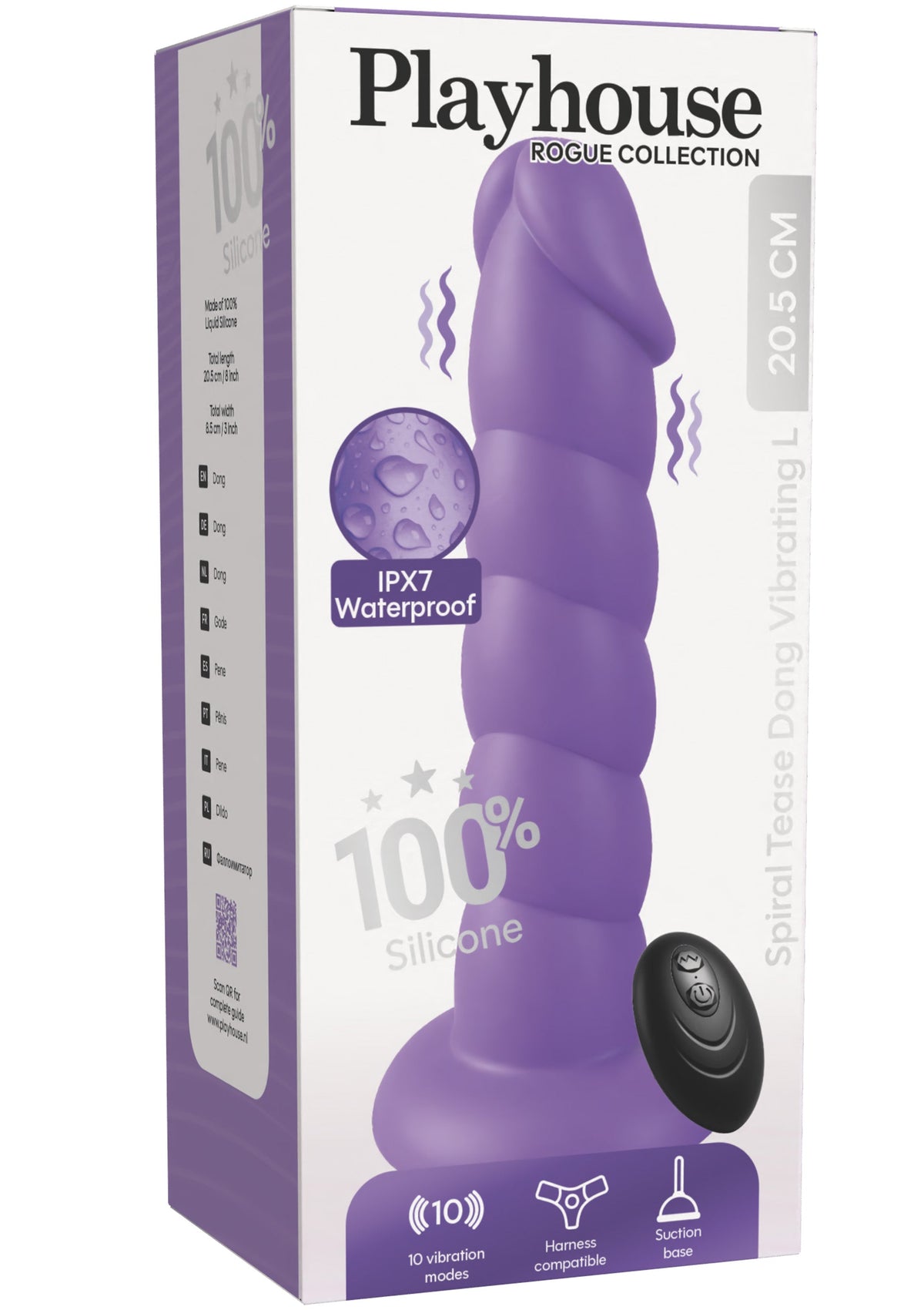 Spiral Tease Vibrating Dong Silicone L