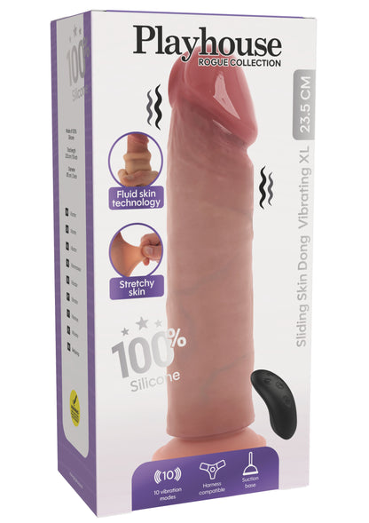 Sliding Skin Vibrating Dong Silicone XL
