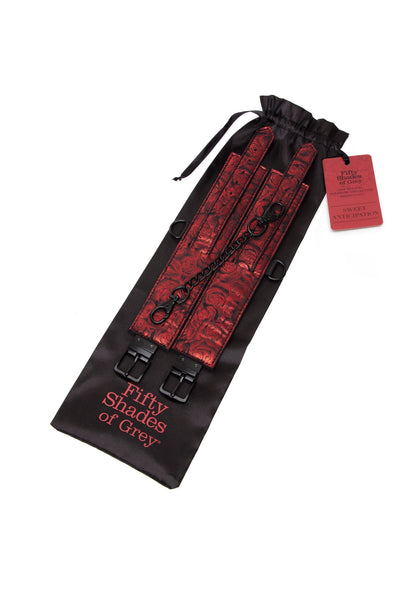29052 fifty shades of grey reverse pu leather wrist cuffs
