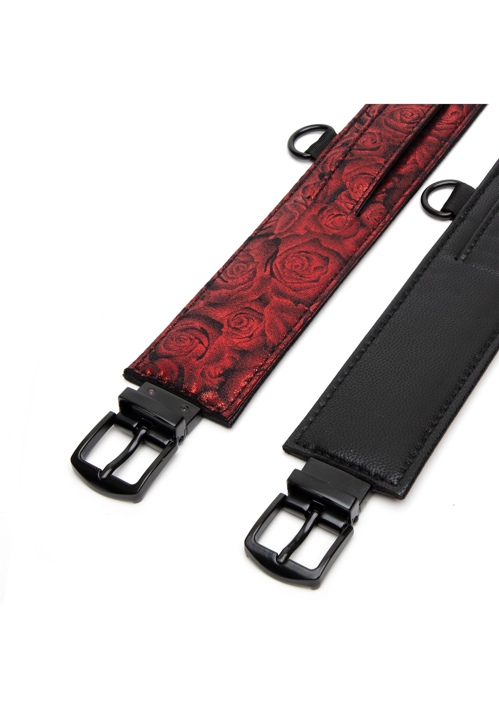 29053 fifty shades of grey reverse pu leather ankle cuffs