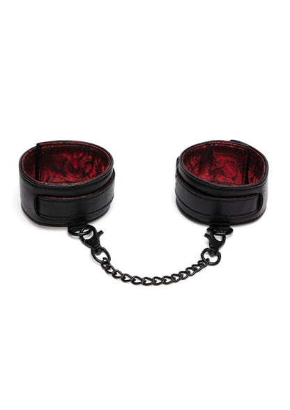 29053 fifty shades of grey reverse pu leather ankle cuffs