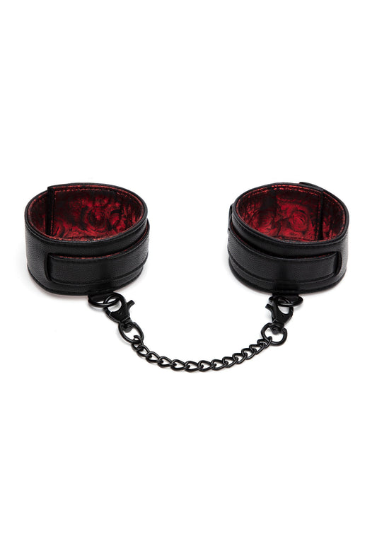 29053 fifty shades of grey reverse pu leather ankle cuffs