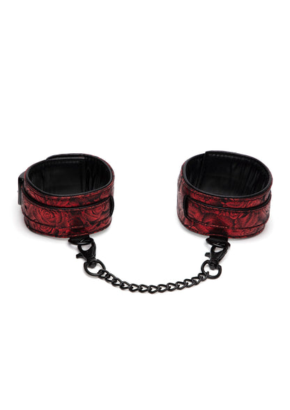 29053 fifty shades of grey reverse pu leather ankle cuffs