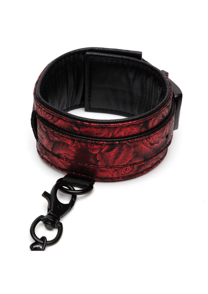 29053 fifty shades of grey reverse pu leather ankle cuffs