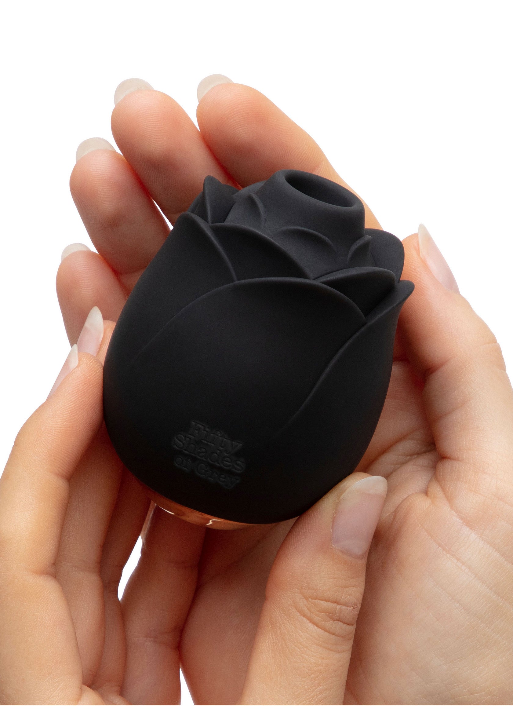 29073 fifty shades of grey black rose suction stimulator