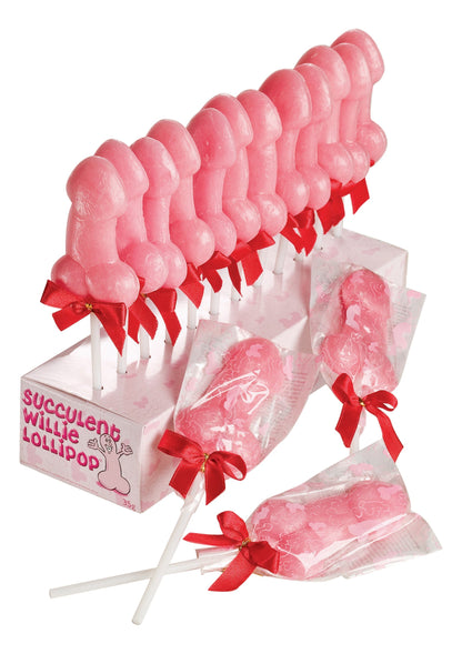 37010 spencer fleetwood willie lollipop display 24 pcs