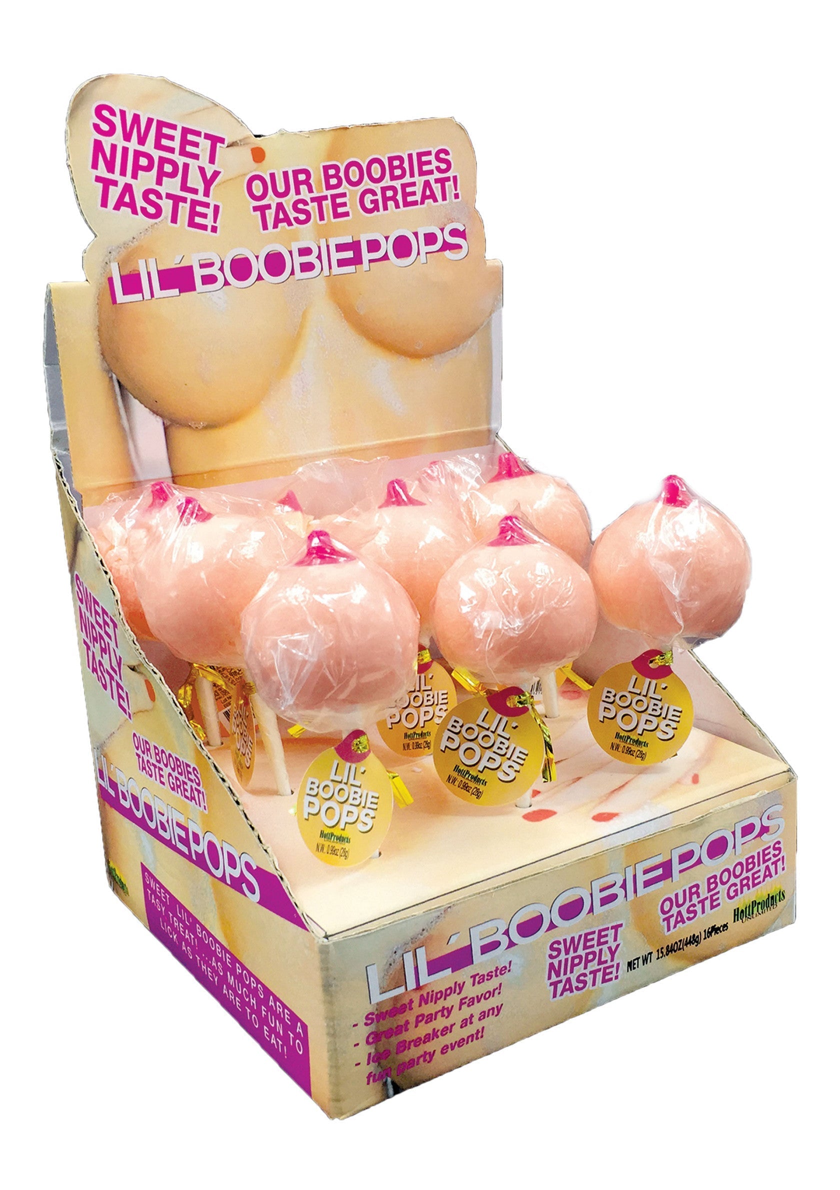 37035 spencer fleetwood boobie pop display 9 pcs