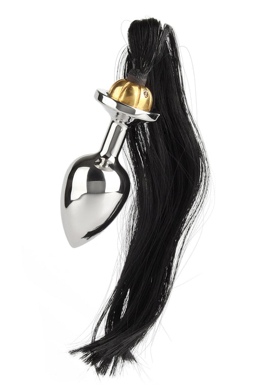 38145 mr steel black hair pony tail rosebud