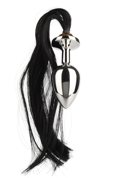 38145 mr steel black hair pony tail rosebud