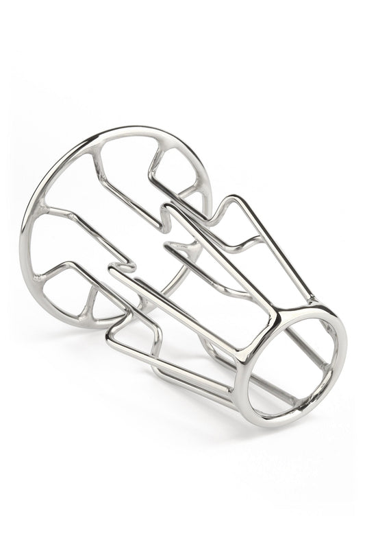 38147 mr steel trapezoid anal plug medium