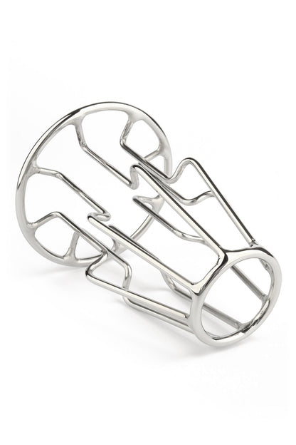 38147 mr steel trapezoid anal plug medium