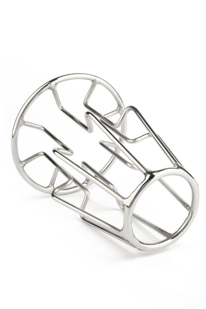 38148 mr steel trapezoid anal plug large