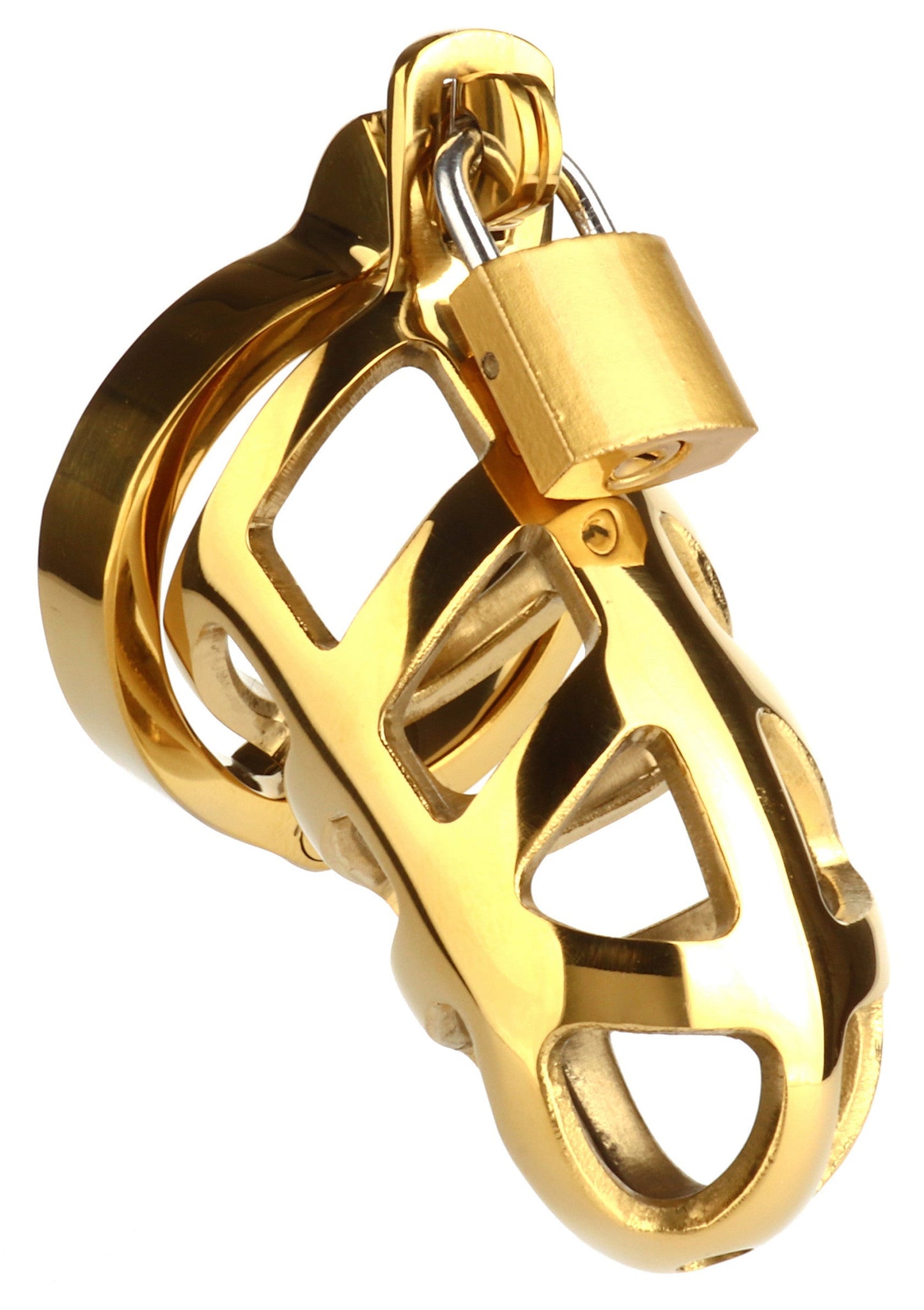 38344 mr steel brutal chastity cage gold