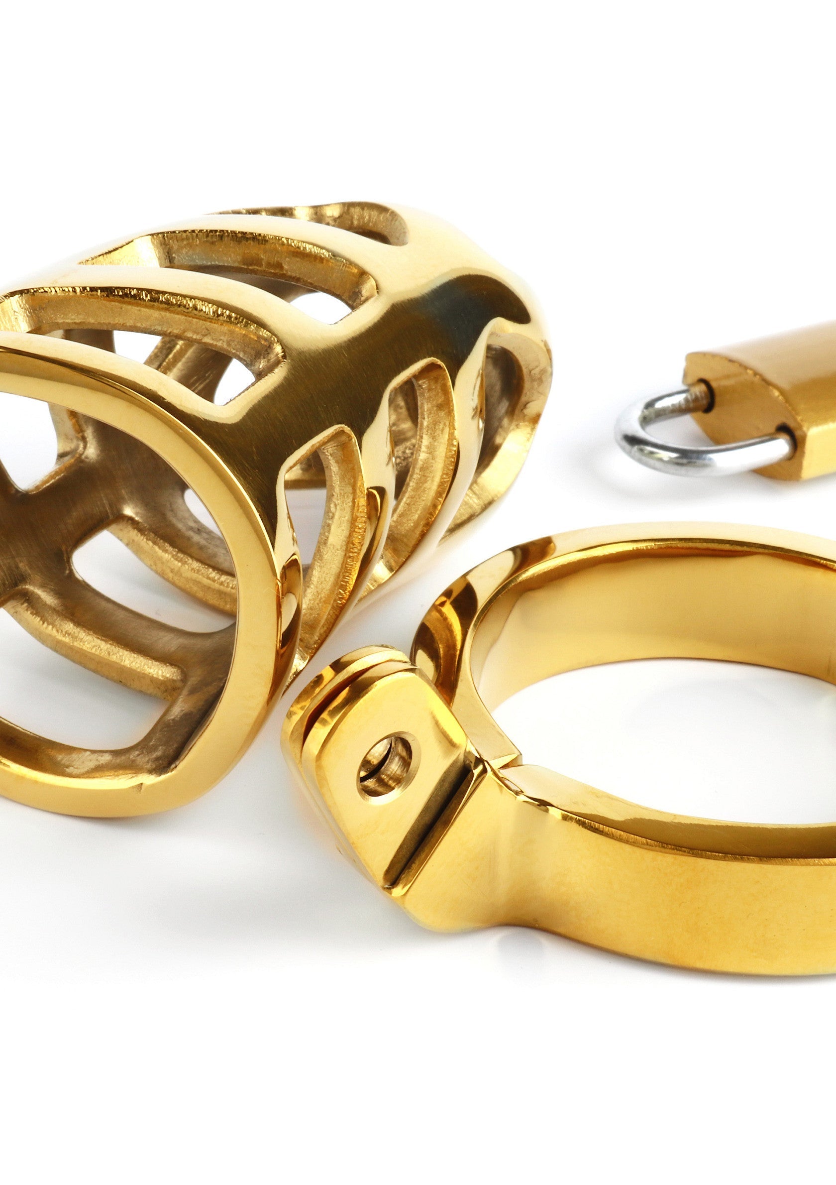 38344 mr steel brutal chastity cage gold