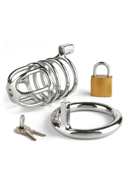 38346 mr steel master chastity cock cage