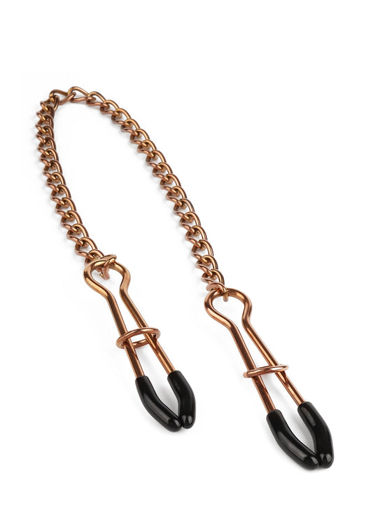 38408 mr steel tweezer nipple clamps gold