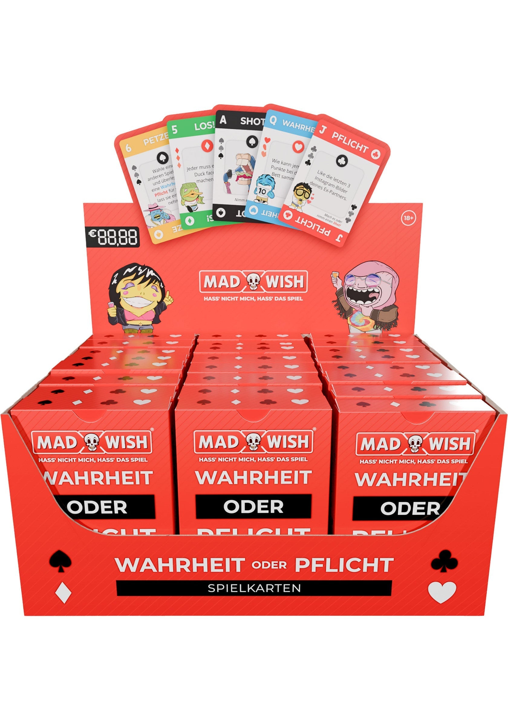 38600 mad party games madwish playing cards 24 pcs