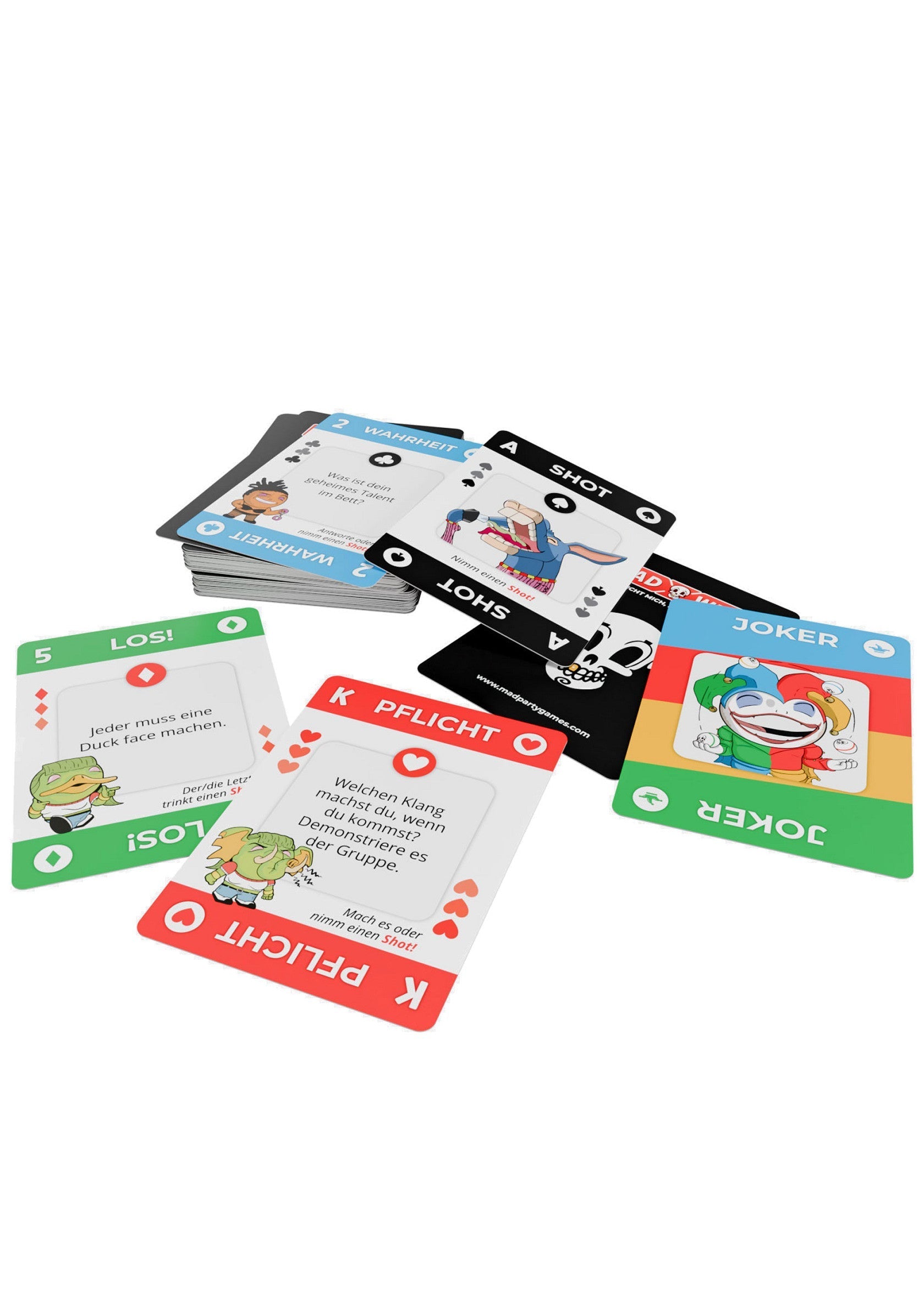 38600 mad party games madwish playing cards 24 pcs