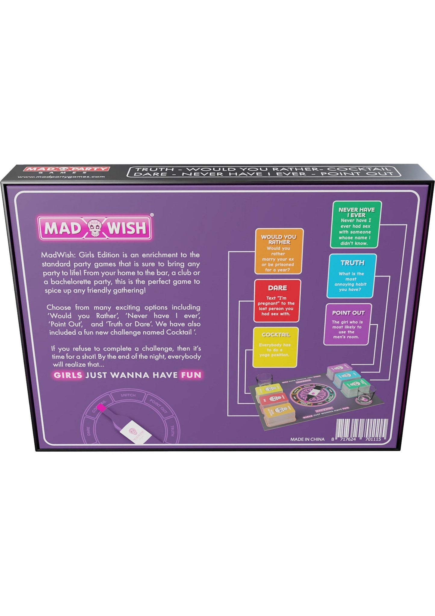 38605 mad party games madwish pro girls edition