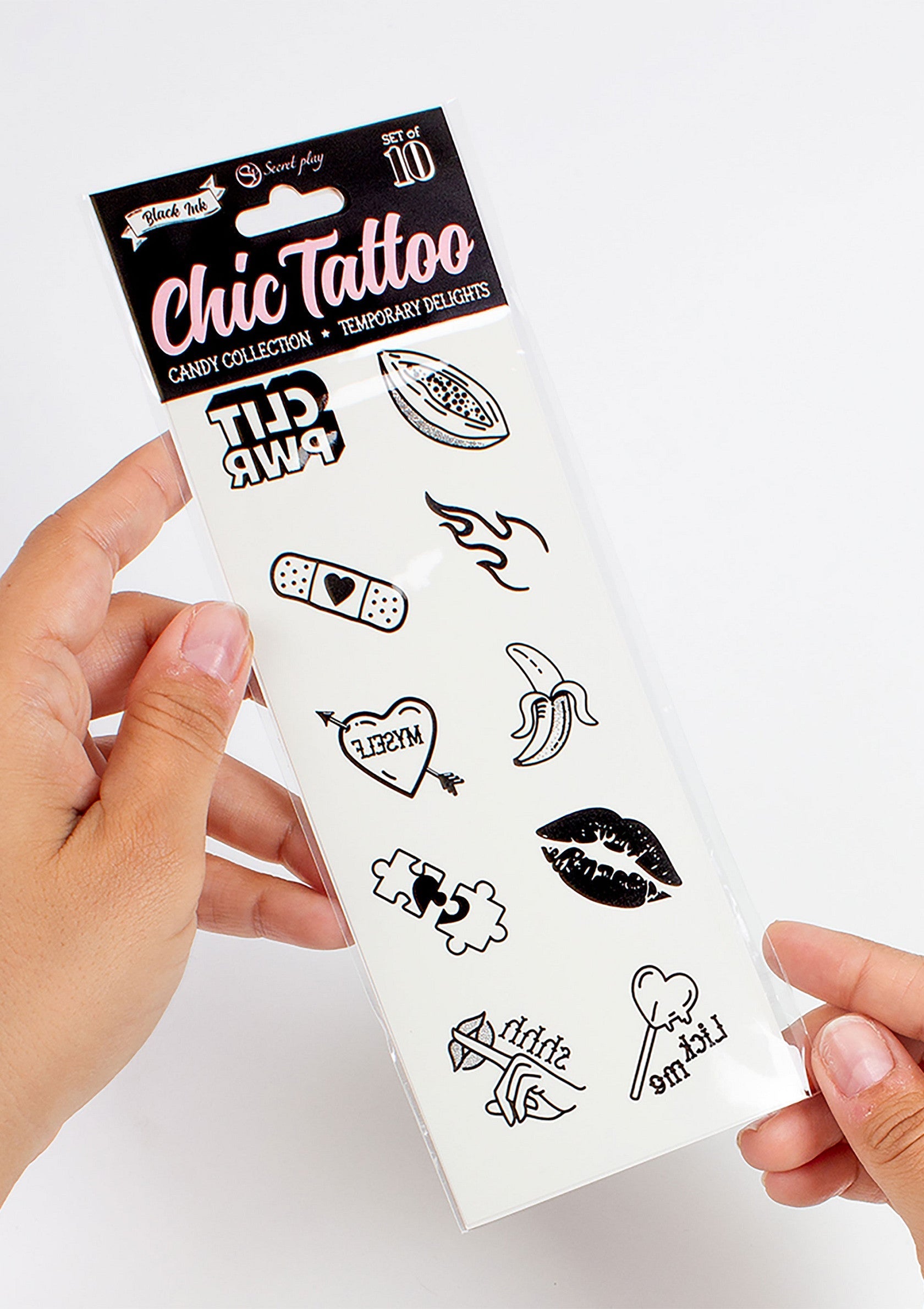 44325 secret play candy chic temporary tattoo
