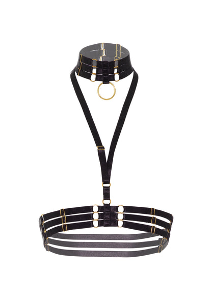 70802 kinky diva halter harness plus o ring collar